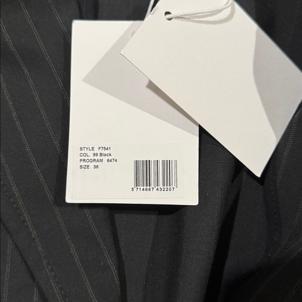 NWT GANNI +NET SUSTAIN pinstriped recycled-twill mini dress size 36 (small) - Picture 7 of 7